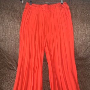 Orange Wide Leg Pants
